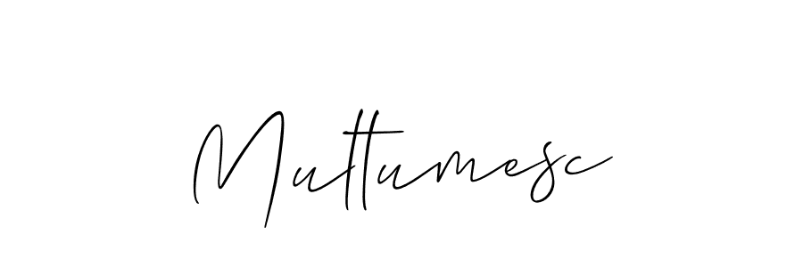 How to make Multumesc signature? Allison_Script is a professional autograph style. Create handwritten signature for Multumesc name. Multumesc signature style 2 images and pictures png