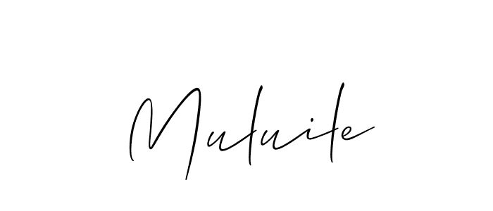 Make a beautiful signature design for name Muluile. With this signature (Allison_Script) style, you can create a handwritten signature for free. Muluile signature style 2 images and pictures png