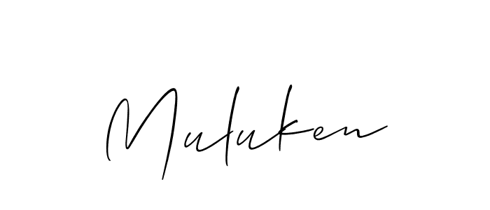 Make a beautiful signature design for name Muluken. Use this online signature maker to create a handwritten signature for free. Muluken signature style 2 images and pictures png