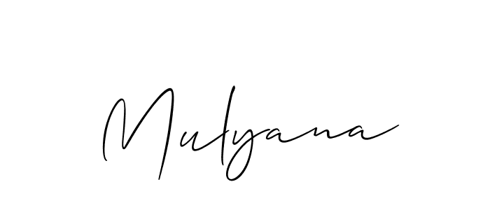 Make a beautiful signature design for name Mulyana. Use this online signature maker to create a handwritten signature for free. Mulyana signature style 2 images and pictures png