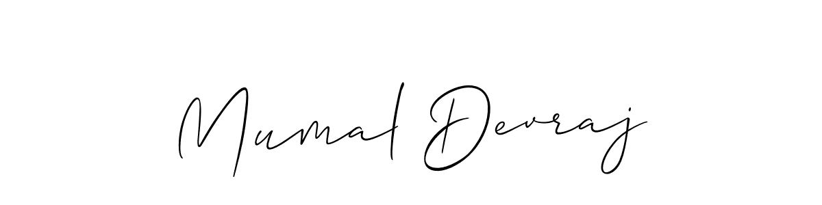 How to make Mumal Devraj name signature. Use Allison_Script style for creating short signs online. This is the latest handwritten sign. Mumal Devraj signature style 2 images and pictures png