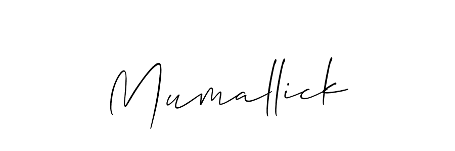 Design your own signature with our free online signature maker. With this signature software, you can create a handwritten (Allison_Script) signature for name Mumallick. Mumallick signature style 2 images and pictures png