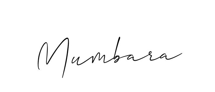 Design your own signature with our free online signature maker. With this signature software, you can create a handwritten (Allison_Script) signature for name Mumbara. Mumbara signature style 2 images and pictures png