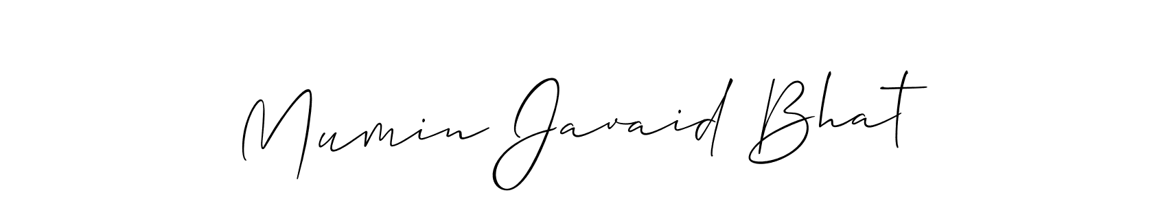 How to Draw Mumin Javaid Bhat signature style? Allison_Script is a latest design signature styles for name Mumin Javaid Bhat. Mumin Javaid Bhat signature style 2 images and pictures png