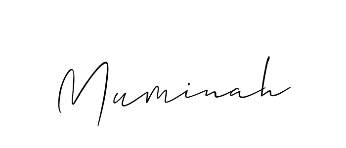 Make a beautiful signature design for name Muminah. With this signature (Allison_Script) style, you can create a handwritten signature for free. Muminah signature style 2 images and pictures png