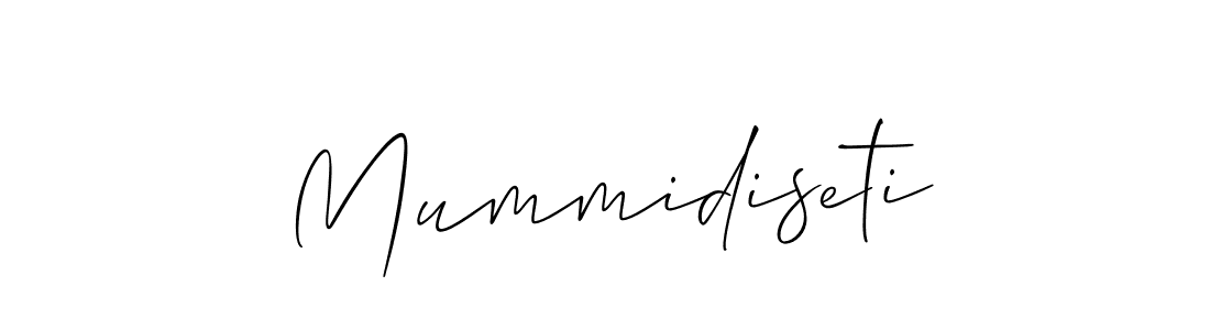You should practise on your own different ways (Allison_Script) to write your name (Mummidiseti) in signature. don't let someone else do it for you. Mummidiseti signature style 2 images and pictures png