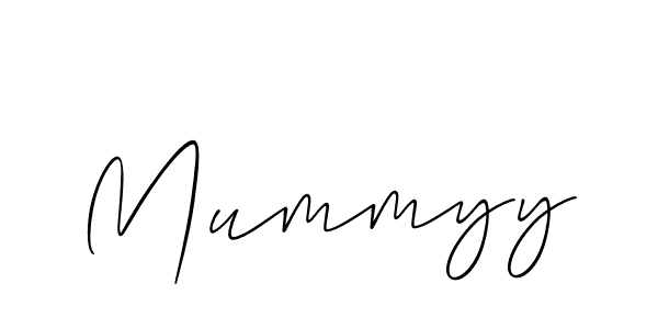 Use a signature maker to create a handwritten signature online. With this signature software, you can design (Allison_Script) your own signature for name Mummyy. Mummyy signature style 2 images and pictures png