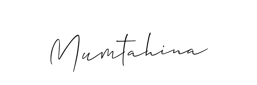 How to make Mumtahina name signature. Use Allison_Script style for creating short signs online. This is the latest handwritten sign. Mumtahina signature style 2 images and pictures png