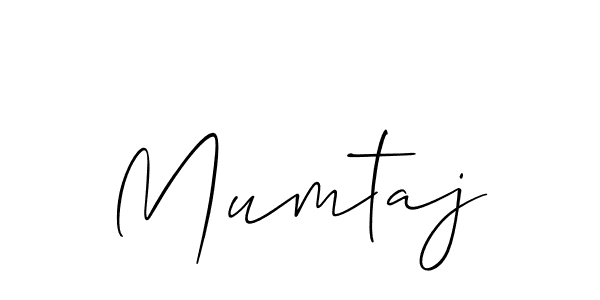 Use a signature maker to create a handwritten signature online. With this signature software, you can design (Allison_Script) your own signature for name Mumtaj. Mumtaj signature style 2 images and pictures png