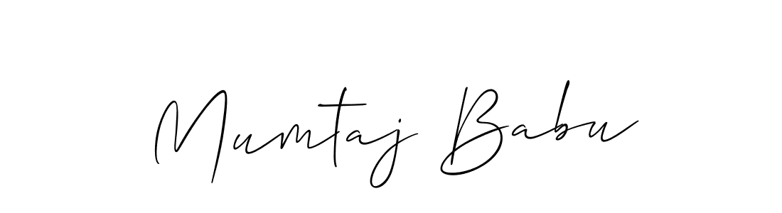 This is the best signature style for the Mumtaj Babu name. Also you like these signature font (Allison_Script). Mix name signature. Mumtaj Babu signature style 2 images and pictures png