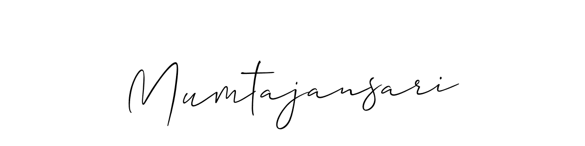 How to make Mumtajansari signature? Allison_Script is a professional autograph style. Create handwritten signature for Mumtajansari name. Mumtajansari signature style 2 images and pictures png