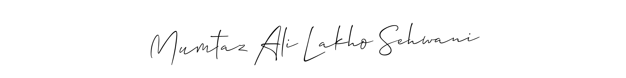 The best way (Allison_Script) to make a short signature is to pick only two or three words in your name. The name Mumtaz Ali Lakho Sehwani include a total of six letters. For converting this name. Mumtaz Ali Lakho Sehwani signature style 2 images and pictures png
