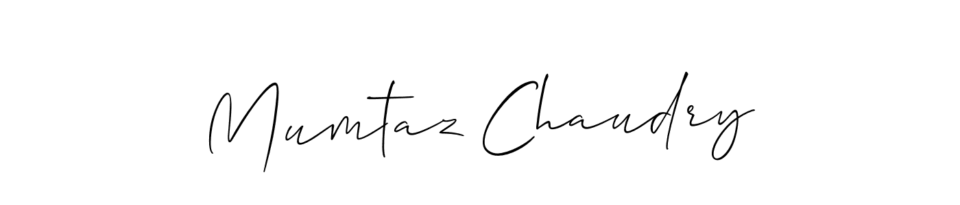 if you are searching for the best signature style for your name Mumtaz Chaudry. so please give up your signature search. here we have designed multiple signature styles  using Allison_Script. Mumtaz Chaudry signature style 2 images and pictures png