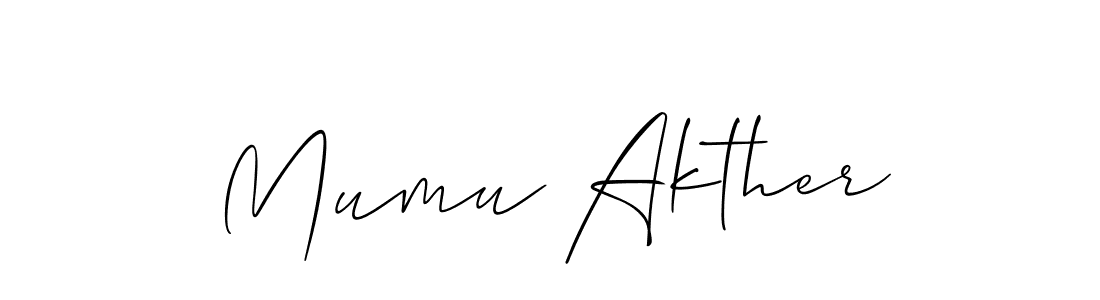 You should practise on your own different ways (Allison_Script) to write your name (Mumu Akther) in signature. don't let someone else do it for you. Mumu Akther signature style 2 images and pictures png