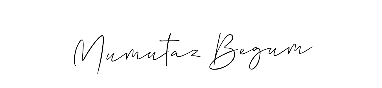 Design your own signature with our free online signature maker. With this signature software, you can create a handwritten (Allison_Script) signature for name Mumutaz Begum. Mumutaz Begum signature style 2 images and pictures png