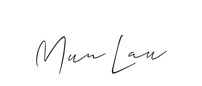 How to make Mun Lau name signature. Use Allison_Script style for creating short signs online. This is the latest handwritten sign. Mun Lau signature style 2 images and pictures png