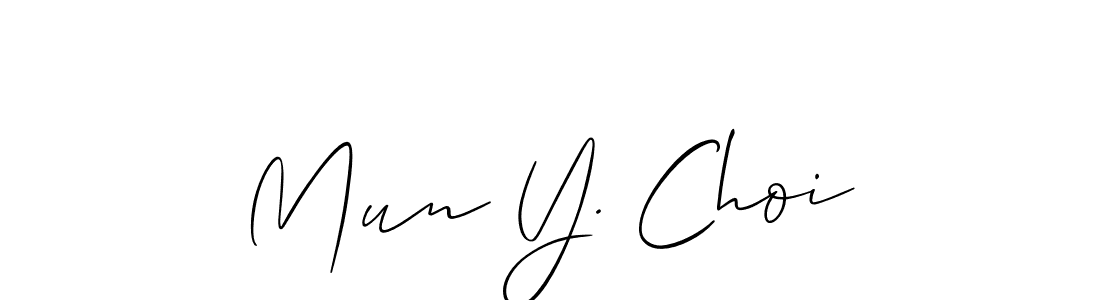 Make a beautiful signature design for name Mun Y. Choi. With this signature (Allison_Script) style, you can create a handwritten signature for free. Mun Y. Choi signature style 2 images and pictures png