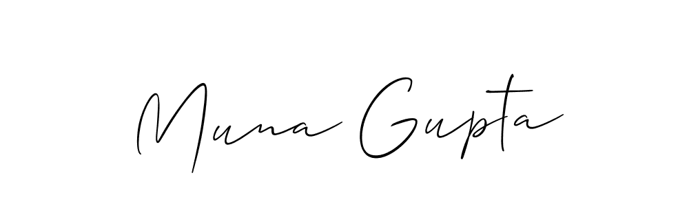 Similarly Allison_Script is the best handwritten signature design. Signature creator online .You can use it as an online autograph creator for name Muna Gupta. Muna Gupta signature style 2 images and pictures png