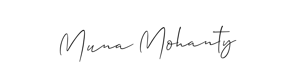 You should practise on your own different ways (Allison_Script) to write your name (Muna Mohanty) in signature. don't let someone else do it for you. Muna Mohanty signature style 2 images and pictures png