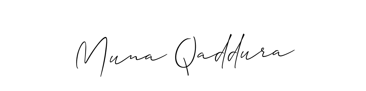 Muna Qaddura stylish signature style. Best Handwritten Sign (Allison_Script) for my name. Handwritten Signature Collection Ideas for my name Muna Qaddura. Muna Qaddura signature style 2 images and pictures png