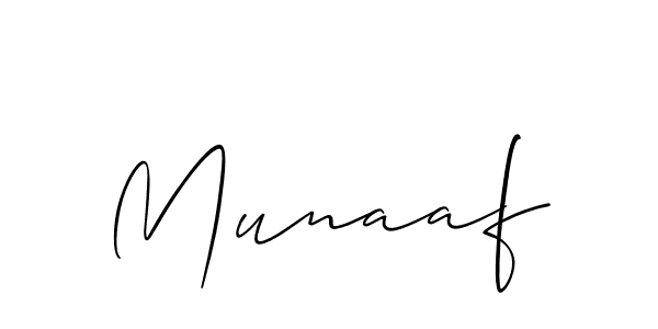 if you are searching for the best signature style for your name Munaaf. so please give up your signature search. here we have designed multiple signature styles  using Allison_Script. Munaaf signature style 2 images and pictures png