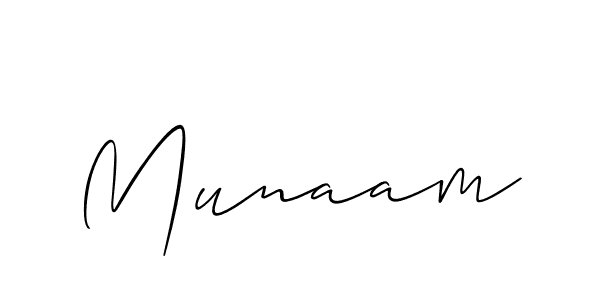 Also we have Munaam name is the best signature style. Create professional handwritten signature collection using Allison_Script autograph style. Munaam signature style 2 images and pictures png