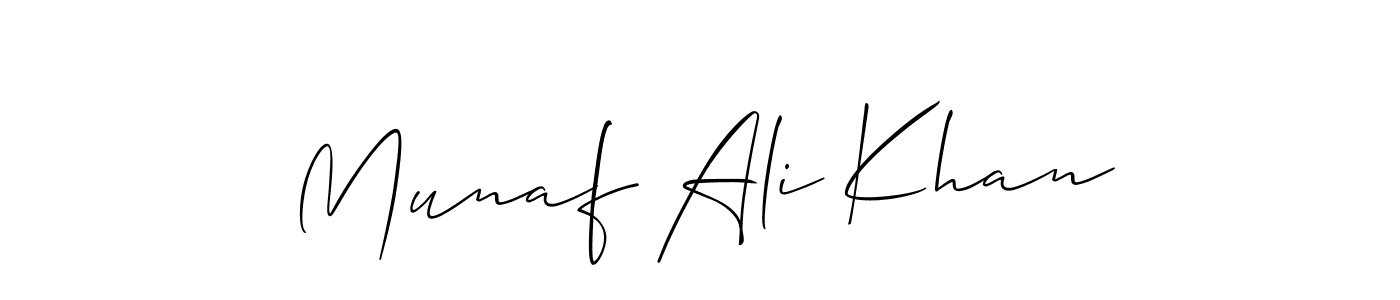 Make a beautiful signature design for name Munaf Ali Khan. With this signature (Allison_Script) style, you can create a handwritten signature for free. Munaf Ali Khan signature style 2 images and pictures png