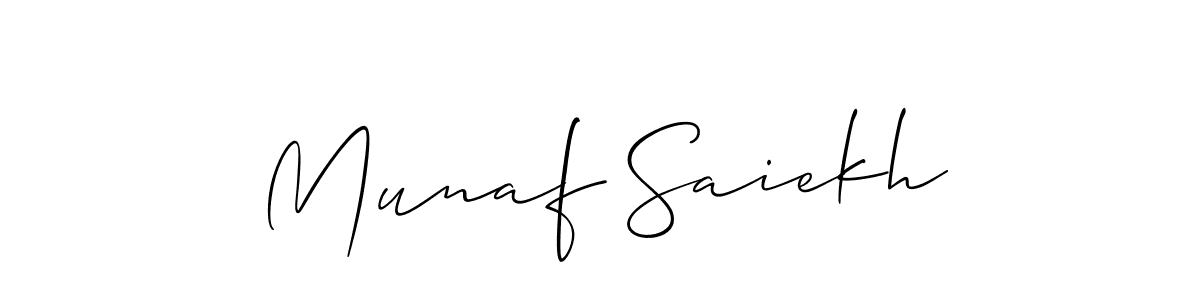 Once you've used our free online signature maker to create your best signature Allison_Script style, it's time to enjoy all of the benefits that Munaf Saiekh name signing documents. Munaf Saiekh signature style 2 images and pictures png