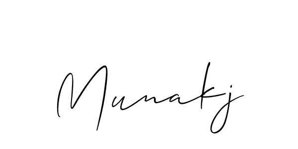 It looks lik you need a new signature style for name Munakj. Design unique handwritten (Allison_Script) signature with our free signature maker in just a few clicks. Munakj signature style 2 images and pictures png