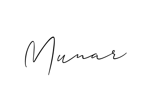 Munar stylish signature style. Best Handwritten Sign (Allison_Script) for my name. Handwritten Signature Collection Ideas for my name Munar. Munar signature style 2 images and pictures png