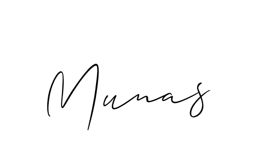 How to make Munas signature? Allison_Script is a professional autograph style. Create handwritten signature for Munas name. Munas signature style 2 images and pictures png