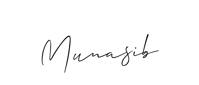 It looks lik you need a new signature style for name Munasib. Design unique handwritten (Allison_Script) signature with our free signature maker in just a few clicks. Munasib signature style 2 images and pictures png