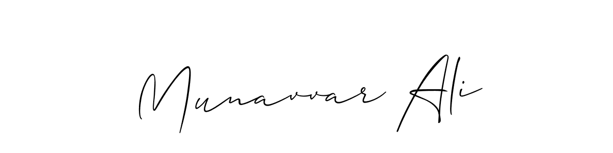 How to Draw Munavvar Ali signature style? Allison_Script is a latest design signature styles for name Munavvar Ali. Munavvar Ali signature style 2 images and pictures png