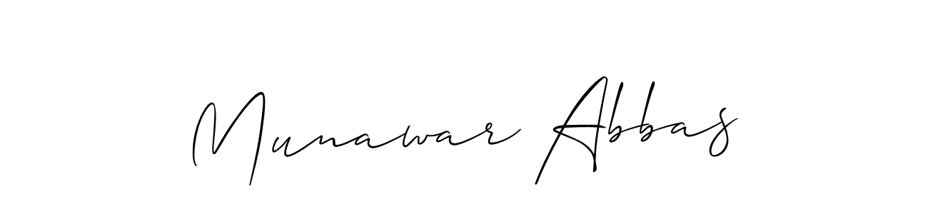 You should practise on your own different ways (Allison_Script) to write your name (Munawar Abbas) in signature. don't let someone else do it for you. Munawar Abbas signature style 2 images and pictures png