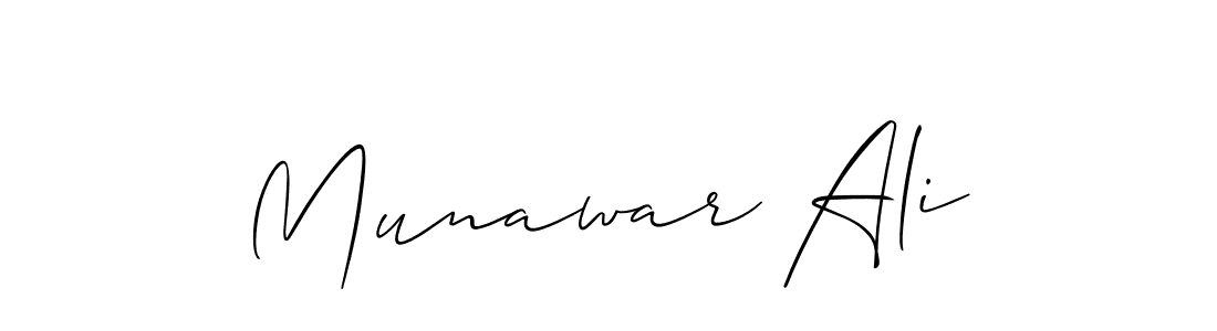 The best way (Allison_Script) to make a short signature is to pick only two or three words in your name. The name Munawar Ali include a total of six letters. For converting this name. Munawar Ali signature style 2 images and pictures png