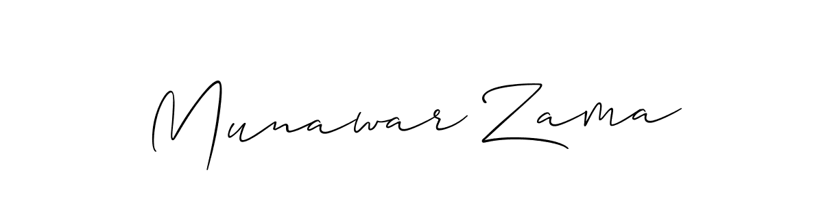 Use a signature maker to create a handwritten signature online. With this signature software, you can design (Allison_Script) your own signature for name Munawar Zama. Munawar Zama signature style 2 images and pictures png