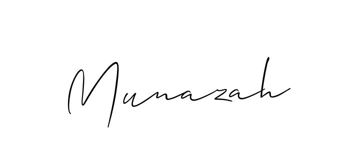 Create a beautiful signature design for name Munazah. With this signature (Allison_Script) fonts, you can make a handwritten signature for free. Munazah signature style 2 images and pictures png