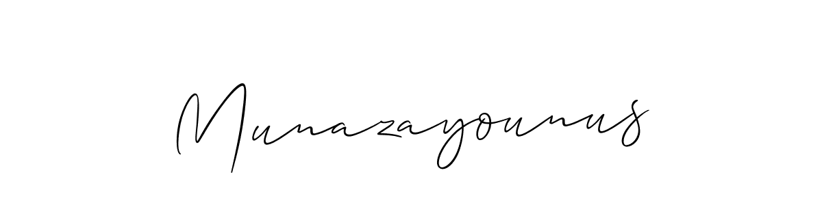 You should practise on your own different ways (Allison_Script) to write your name (Munazayounus) in signature. don't let someone else do it for you. Munazayounus signature style 2 images and pictures png