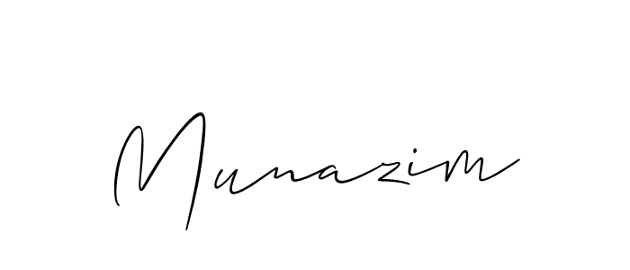 Allison_Script is a professional signature style that is perfect for those who want to add a touch of class to their signature. It is also a great choice for those who want to make their signature more unique. Get Munazim name to fancy signature for free. Munazim signature style 2 images and pictures png