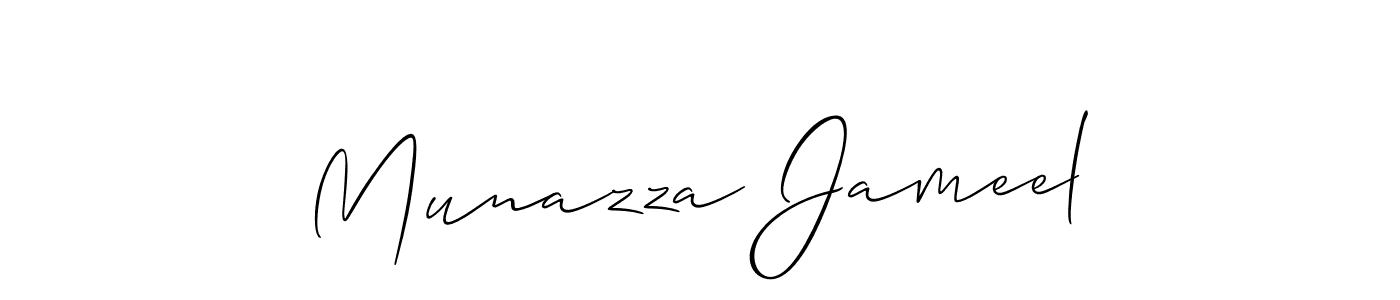 How to Draw Munazza Jameel signature style? Allison_Script is a latest design signature styles for name Munazza Jameel. Munazza Jameel signature style 2 images and pictures png