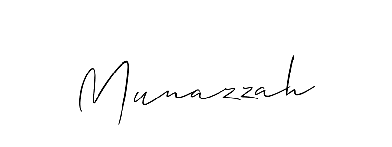 Make a beautiful signature design for name Munazzah. With this signature (Allison_Script) style, you can create a handwritten signature for free. Munazzah signature style 2 images and pictures png