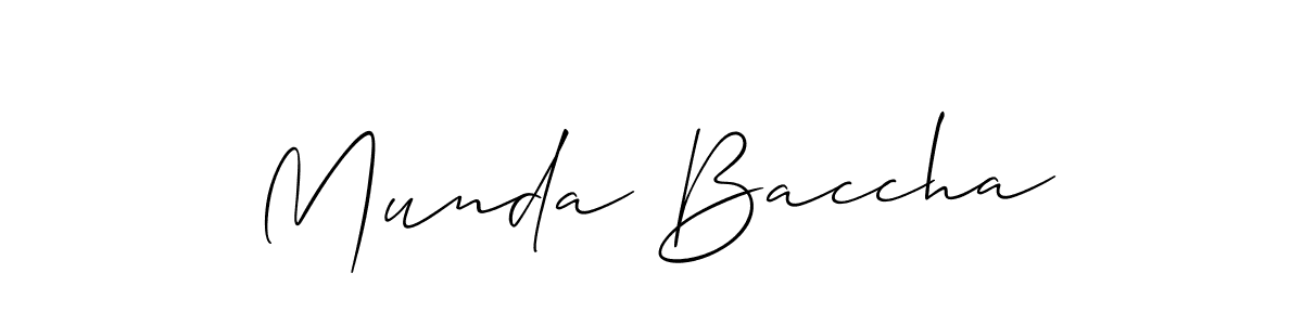 Make a short Munda Baccha signature style. Manage your documents anywhere anytime using Allison_Script. Create and add eSignatures, submit forms, share and send files easily. Munda Baccha signature style 2 images and pictures png