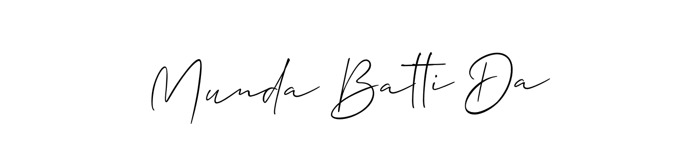 You can use this online signature creator to create a handwritten signature for the name Munda Batti Da. This is the best online autograph maker. Munda Batti Da signature style 2 images and pictures png