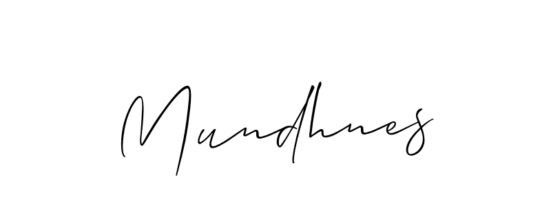 It looks lik you need a new signature style for name Mundhnes. Design unique handwritten (Allison_Script) signature with our free signature maker in just a few clicks. Mundhnes signature style 2 images and pictures png