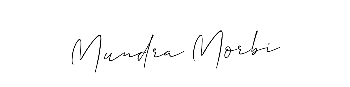 Allison_Script is a professional signature style that is perfect for those who want to add a touch of class to their signature. It is also a great choice for those who want to make their signature more unique. Get Mundra Morbi name to fancy signature for free. Mundra Morbi signature style 2 images and pictures png