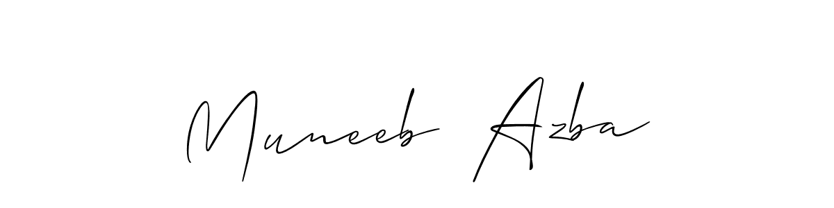 Design your own signature with our free online signature maker. With this signature software, you can create a handwritten (Allison_Script) signature for name Muneeb  Azba. Muneeb  Azba signature style 2 images and pictures png