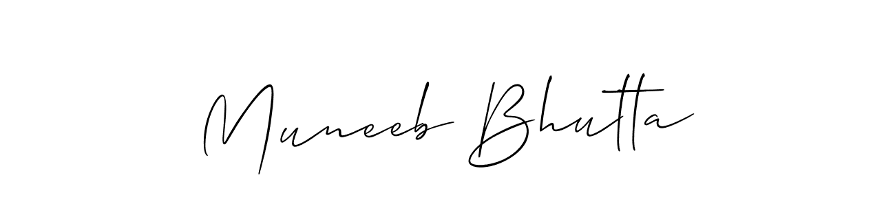 You can use this online signature creator to create a handwritten signature for the name Muneeb Bhutta. This is the best online autograph maker. Muneeb Bhutta signature style 2 images and pictures png