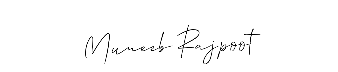 if you are searching for the best signature style for your name Muneeb Rajpoot. so please give up your signature search. here we have designed multiple signature styles  using Allison_Script. Muneeb Rajpoot signature style 2 images and pictures png