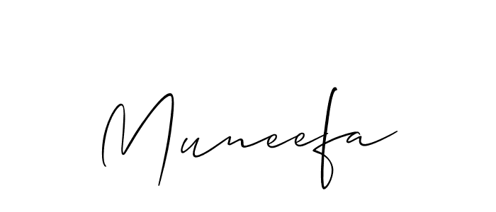 It looks lik you need a new signature style for name Muneefa. Design unique handwritten (Allison_Script) signature with our free signature maker in just a few clicks. Muneefa signature style 2 images and pictures png