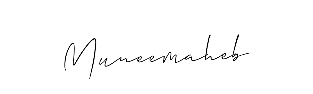 Design your own signature with our free online signature maker. With this signature software, you can create a handwritten (Allison_Script) signature for name Muneemaheb. Muneemaheb signature style 2 images and pictures png